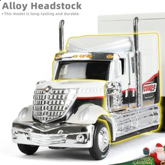 1/64 Scale International LoneStar Semi Truck with Trailer Die-Cast Alloy Model –
