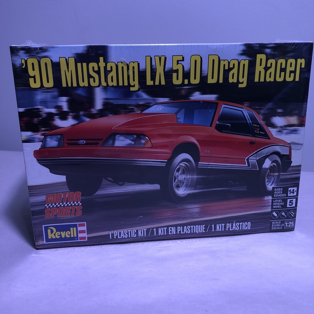 Revell 1990 Ford Mustang LX 5.0 Drag Racer 1/25 Model Car Kit 85-4195 SEALED