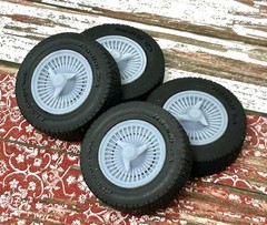 1/24 Scale: 15-inch “1963 Corvette Kelsey Hayes” Resin model car wheels/tires