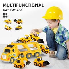Veslier Construction Truck Toys for Boys 13.78 x 5.71 x 4.33 inches, Yellow