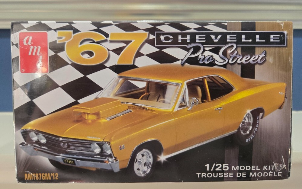 AMT 1967 CHEVROLET CHEVELLE PRO STREET CHEVY MODEL KIT 1:25 SEALED NEW OLD STOCK