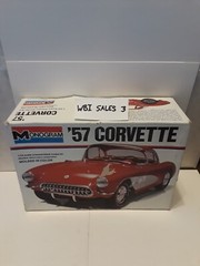 Monogram 1957 Corvette Molded in Red Kit # 2227 Open Box