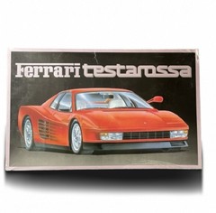 Vintage 1985 Fujimi Ferrari Testarossa 1/16 Scale Red Plastic Model Kit Japan