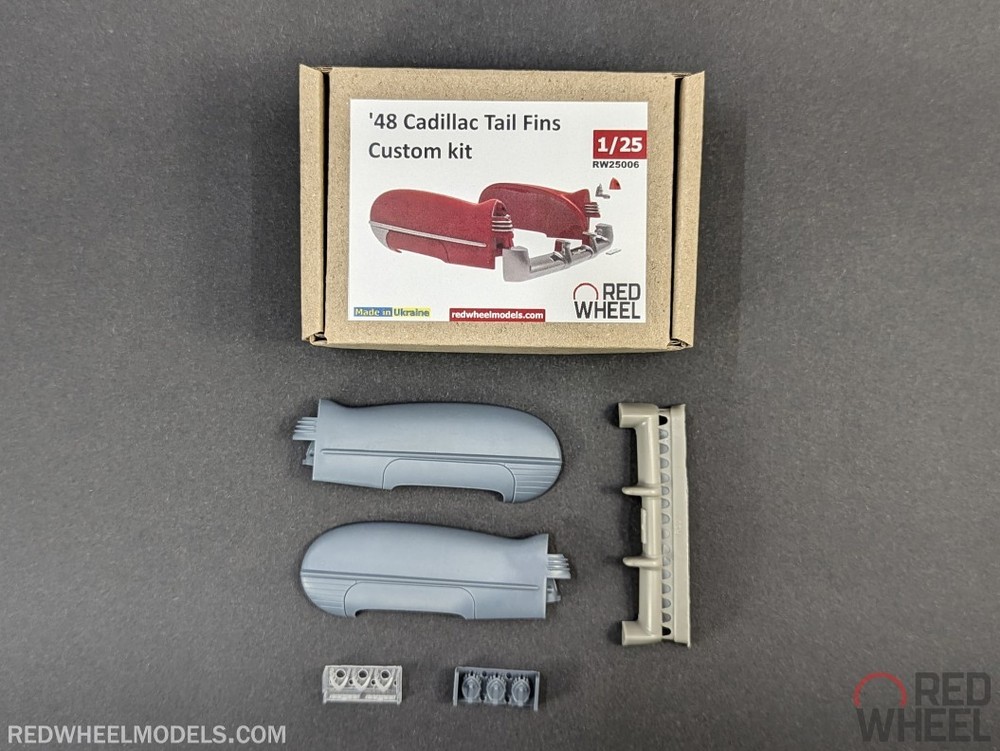 Red Wheel 25006 ’48 Cadillac Tail Fins Custom kit Resin model 1/25
