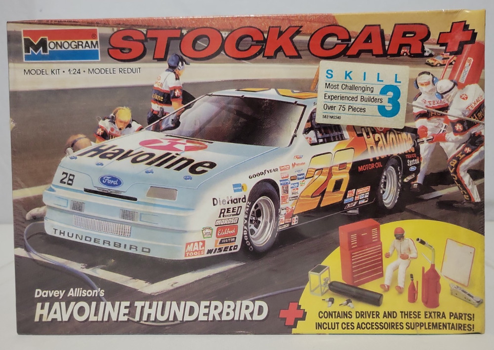 Monogram Davy Allison Havoline Thunderbird Stock Car 1/24 Model Kit Sealed