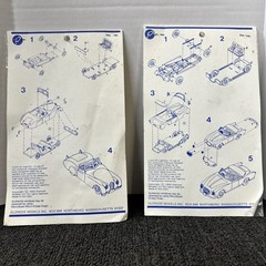 1993 Glencoe Models 1960s Ferrari & Jaguar Convertible 1:72 Plastic Model Kits