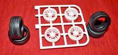 AMT 2021 Dodge Charger Redeye Hellcar Wide Body Wheels and Tires 1/25