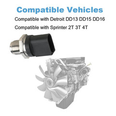 Fuel Rail Pressure Sensor Compatible with Detroit DD13 DD15 DD16, Sprinter 2T 3T