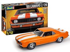 Revell 12812 1:12 1969 Chevrolet Camaro Z/28 3-in-1 Plastic Model Kit