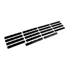 Smooth Black 12 In. X 1.75 In. X 0.5 In. Modular Edge Kit Female (22 Piece, Incl