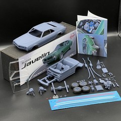 1/25 1968 AMC Javelin Premium Resin Model Kit w/ Engine, Decals & Clear Parts