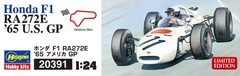 Hasegawa 1/24 Honda F1 RA272E 1965 American GP Plastic Model 20391