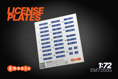 1:72 3D License Plates for scale model Modern Police Vehicles