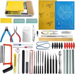 Comprehensive 85 PCS Model Tool Kit – Perfect for Crafting Cars and Planes=