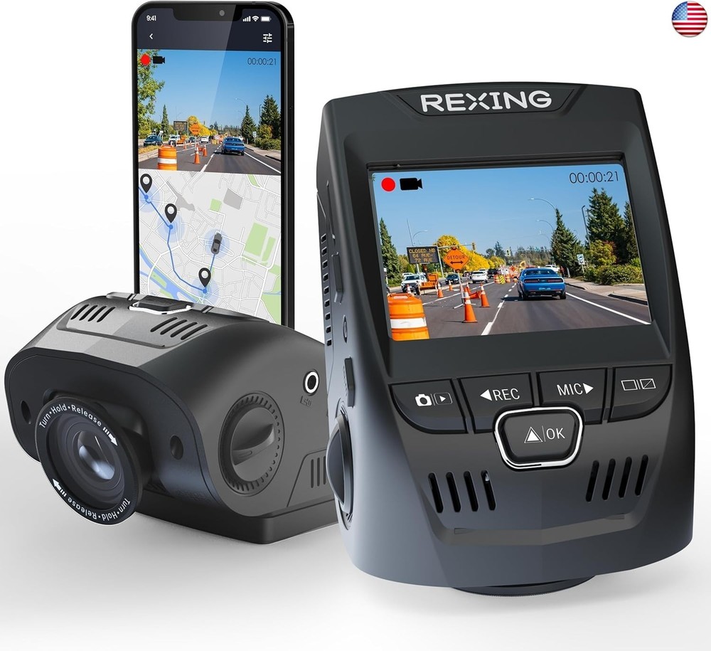 V1-4K Ultra HD GPS Dash Cam 2.4? LCD, Wi-Fi, 170° Wide Angle, G-Sensor, WDR,
