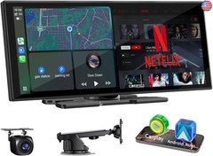 Upgraded 11″ CarPlay Screen for Car, Built-in Net-Flix/YouTube/TikTok and Other