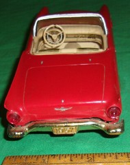 1957 Ford Thunderbid Convertible Red 1/18 Plastic Friction A.M.T. Inc. NICE CAR!