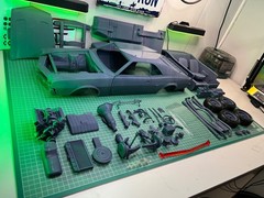 1/8 Scale 1968 AMC Javelin Resin Model Kit with Engine – Huge Size 24 Inch Long