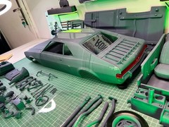 1/8 Scale 1968 AMC Javelin Resin Model Kit with Engine – Huge Size 24 Inch Long