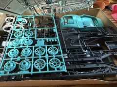 4 Johan 1/25 Kits 31 Cady, 35 Mercedes, 31 Teddy Fleetwood, Chrysler Turbine Car