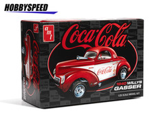 AMT 1940 WILLYS COUPE COKE RACE TEAM PLASTIC MODEL CAR KIT 1/25 sk 2 AMT1492 NEW