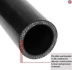 ID 1.5″ to 1.75″ 90 Degree Reducer Silicone Elbow Coupler, 7″ Leg Length