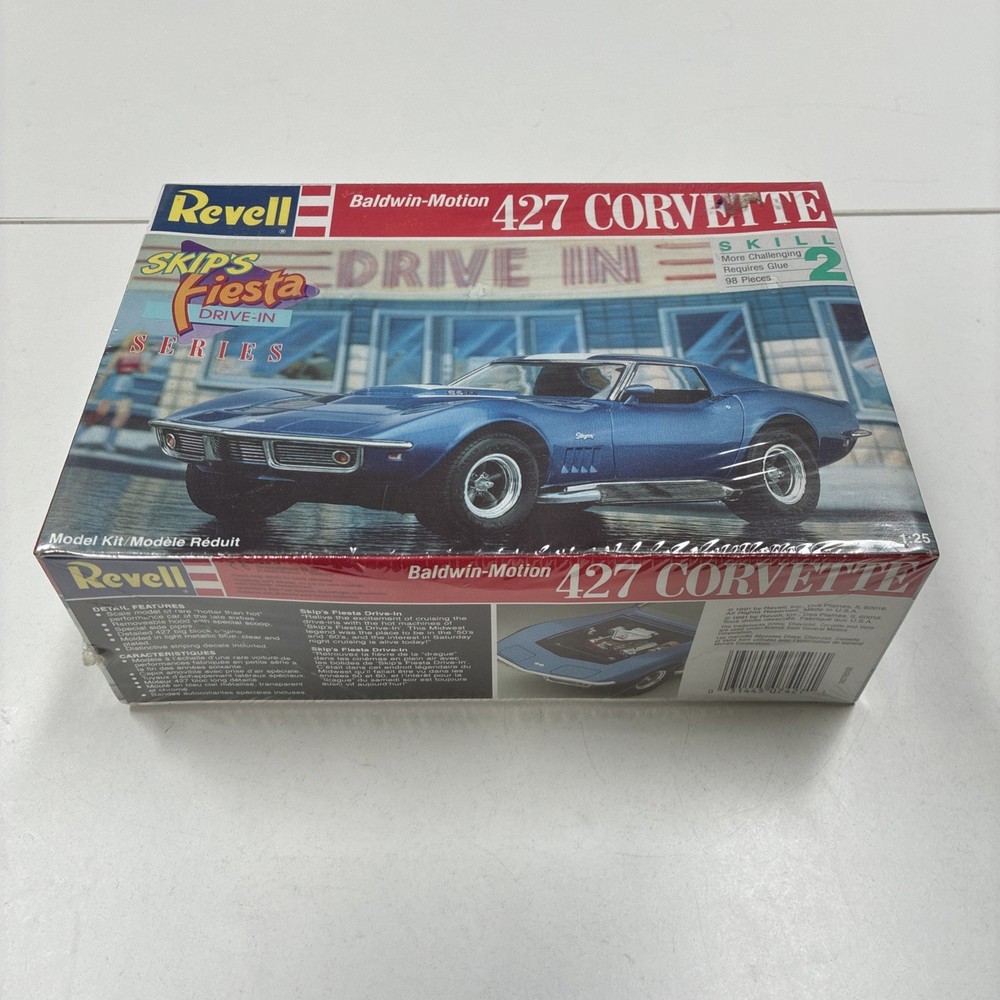 REVELL BALDWIN MOTION 427 CORVETTE SKIPS FIESTA DRIVE-IN #7427 Sealed Unbuilt