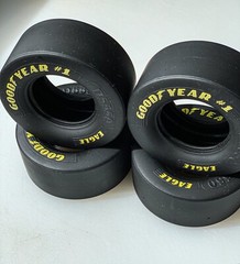 Set of 4 1/8 Scale Goodyear Eagle # 1 Drag Slick Tires for REVEL 1:8 Model Car