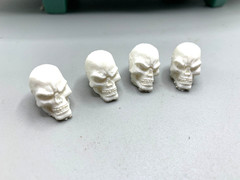 4 Evil Skull Heads Resin Cast For Dioramas Gaming 15 x 20mm Monster Ghost Rider