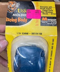 Monogram Sr2412 Scarab Slot Car Racer NOS Tiger Racing Body vintage 1/24 McM