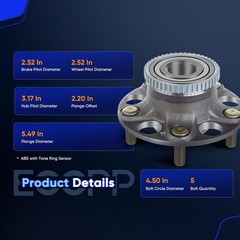 2-Piece 512188 Wheel Hub Bearing for Acura TL 2004-2008 for Honda for Accord