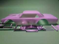 65 1965 Chevelle Modified Stocker Race Car 1/25 AMT Hood Scoop Body Bumpers