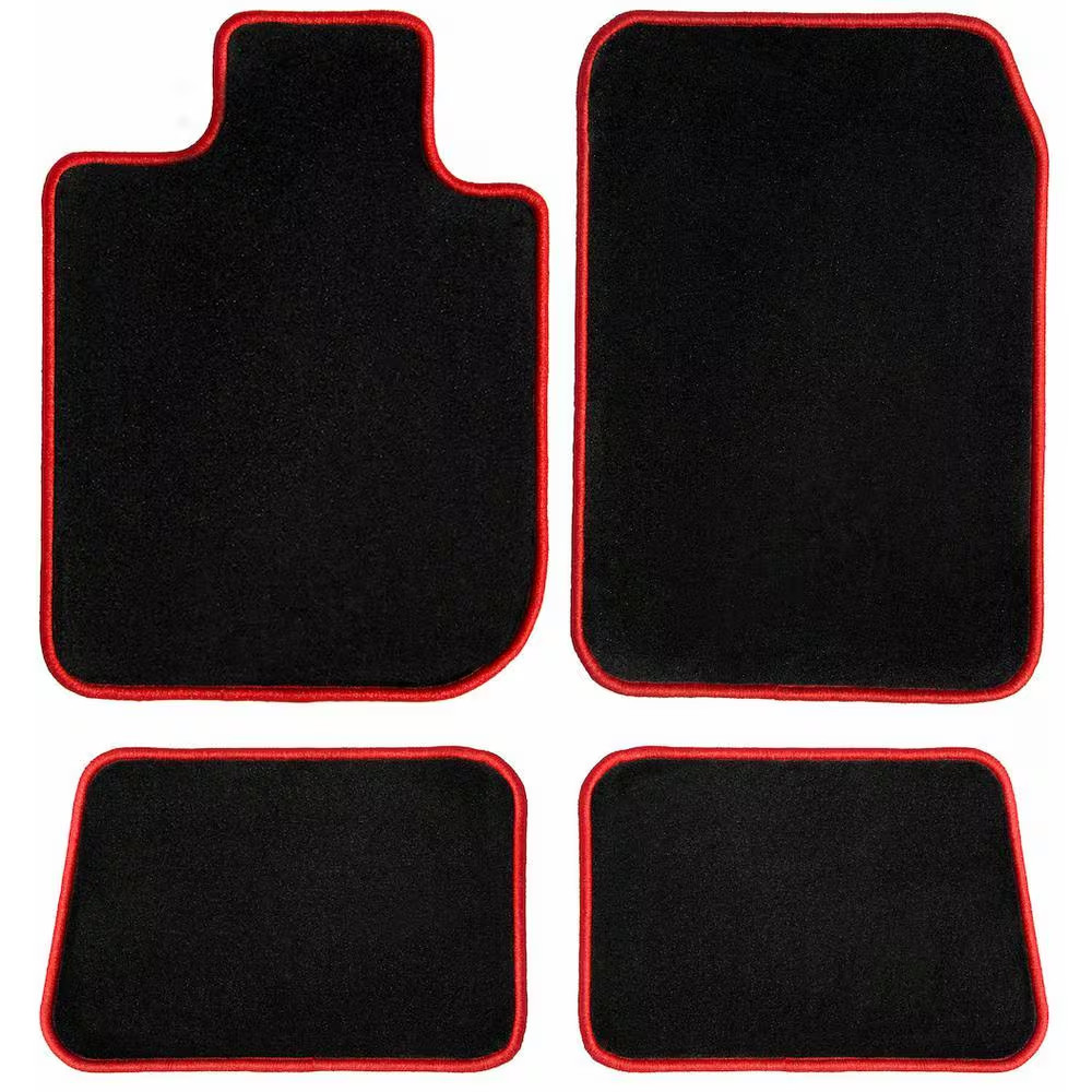 Toyota Tacoma Double Cab Black with Red Edging Carpet Car Mats Custom Fits for 2