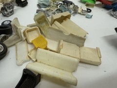 Huge Vintage Junkyard 1/25 Scale Model Plastic Cars Lot Parts 1970s