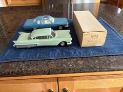 Pair of 1/25 Original Dealer Plastic Promo Models 1958 and 1979 Cadillac