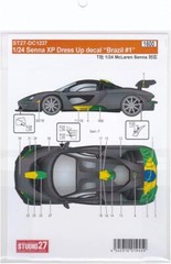 Studio 27 1/24 McLaren Senna XP Dress Up Decal Brazil ♯1 for Tamiya 11880