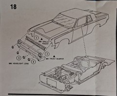64 DODGE 330 COLOR ME GONE – FRONT BUMPER GRILL- LINDB – MODEL CAR KIT PARTS LOT