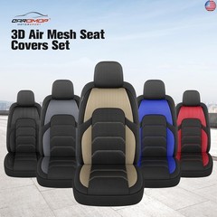 CAROMOP 3D Air Mesh Car Seat Covers 2 Front Seats,Breathable and Durable Seat