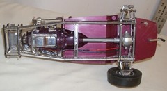 LINDBERG FIAT BIG SCALE GASSER DRAG HOT ROD CAR MOTORIZED MODEL KIT BUILT UP
