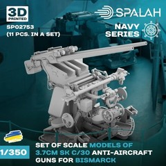 SPALAH 02753 1/350 Set of scale model “Anti-aircraft armament 3.7 cm SK C/30