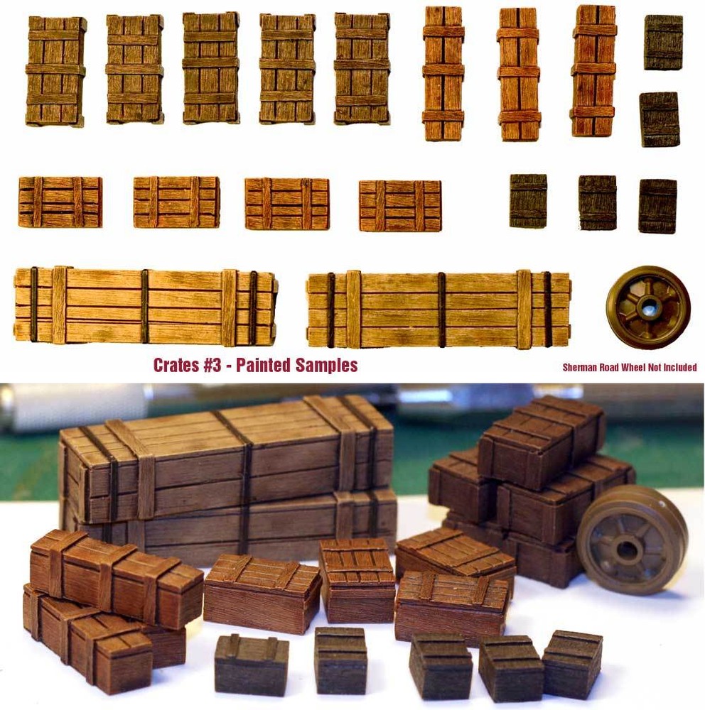1/35 Universal Wooden Crates #3 – Value Gear Details – 19pcs Resin Stowage