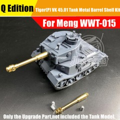 Q Edition German Tiger(P) VK 45.01 Tank Metal Gun Barrel+Shells for Meng WWT-015