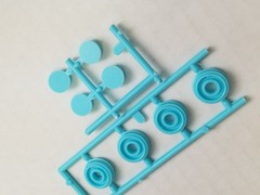 1957 Corvette WHEEL BACKS / INNER WHEELS & RETAINERS from AMT 1:25 Model Kit 57