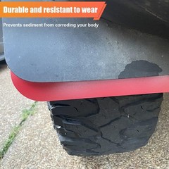 Universal Car Mud Flaps Black Bendable Splash Guards Fastener Rivet Clips