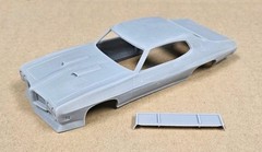ABS-LIKE RESIN 3D PRINTED 1/25 1970 PONTIAC GTO OUTLAW DRAG BODY