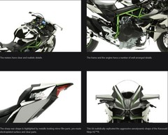 MENG 1/9 MT-001s Kawasaki Ninja H2™R (Pre-colored Edition) Brand New Complete