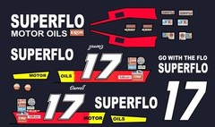 #17 Darrell Waltrip SUPERFLO Camaro 1/24th – 1/25th Scale Decals