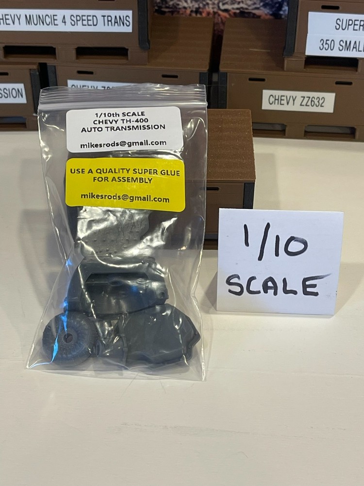 3D Printed CHEVY TH400 Transmission 1/24th – 1/10th Scale kit MADE IN USA