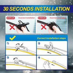 ® Silicone Windshield Wipers Replacement for 2019-2024 Toyota RAV4/ 2006-2015 Ma