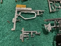 1 25 scale model parts 1940 Willys Coupe/ Pickup Steering Wheel, Header Lot Only